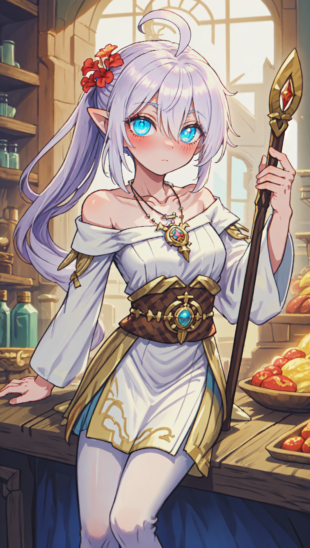 115126-4226706130-1girl ahoge blue-eyes blush dress eyes-visible-through-hair flat-chest hair-over-eyes heterochromia jewelry necklace pointy-ears.png